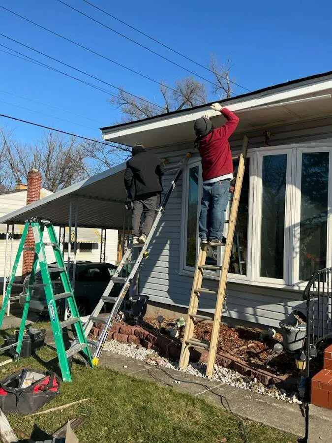 Restoration crew performing exterior repair in Hillsborough